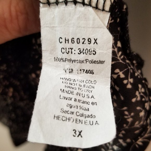 wrap around front tie back long sleeve top - Picture 6 of 8